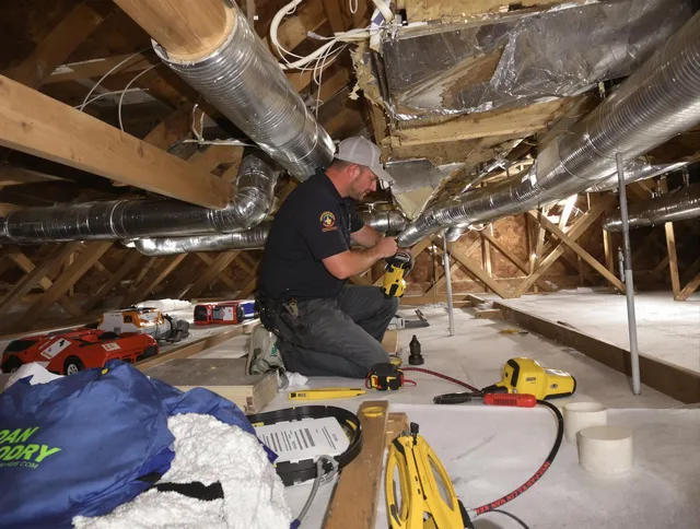 Professional air duct repair by Medfield Air Duct Cleaning in Medfield