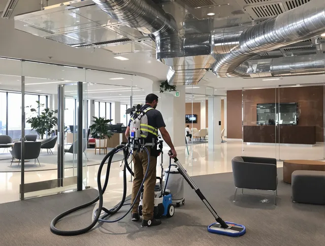Commercial duct cleaning service by Medfield Air Duct Cleaning in Medfield