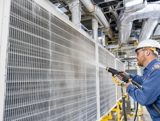 Professional commercial coil cleaning by Medfield Air Duct Cleaning in Medfield