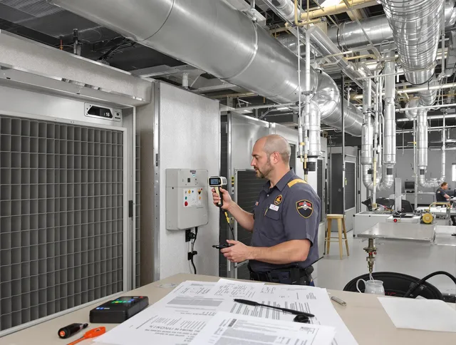 Professional filter system inspection by Medfield Air Duct Cleaning in Medfield