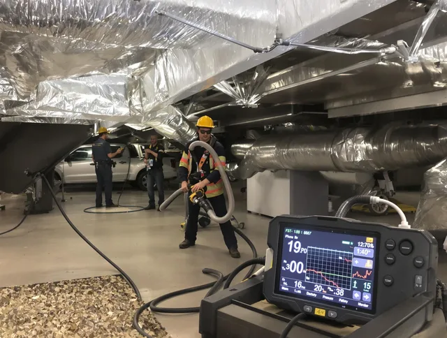 Professional negative pressure duct cleaning by Medfield Air Duct Cleaning in Medfield