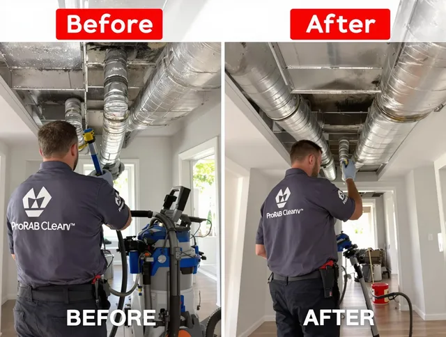 Medfield Air Duct Cleaning expert performing thorough residential duct cleaning in a Medfield home